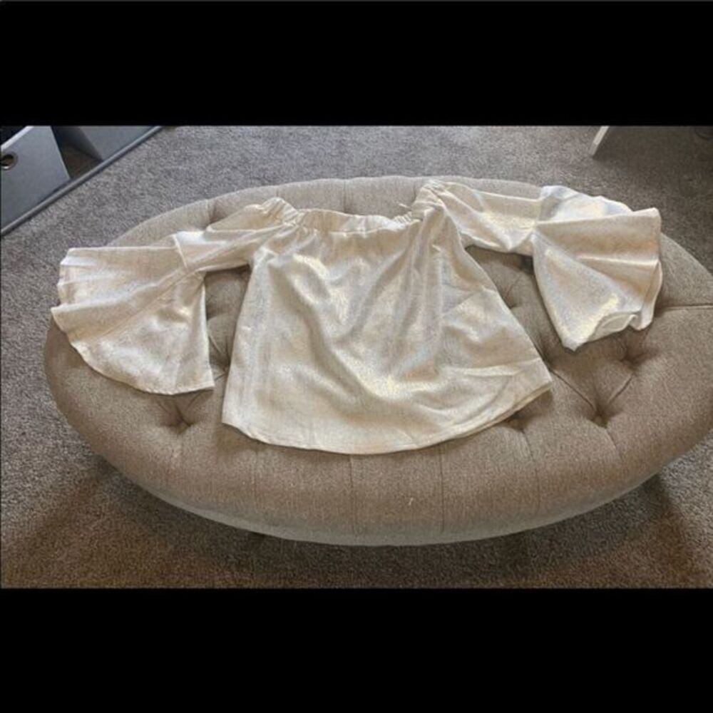 ‎Metallic Off Shoulder Top - Picture 12 of 16